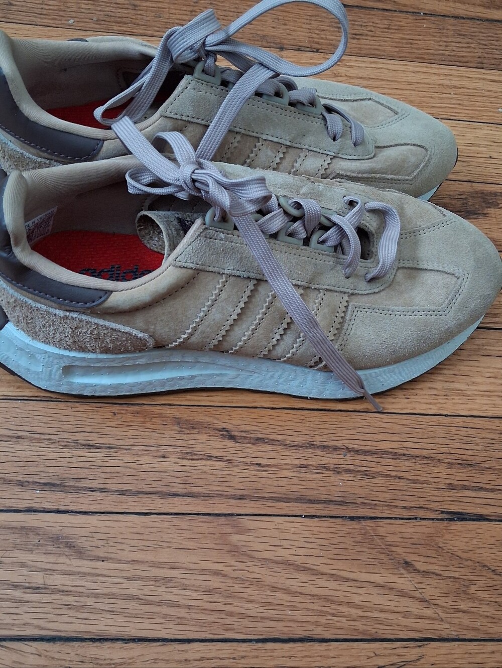 Adidas Retropy E5 Cardboard Brown Unisex Adult (8 Men) (9 Women) Suede Sneakers